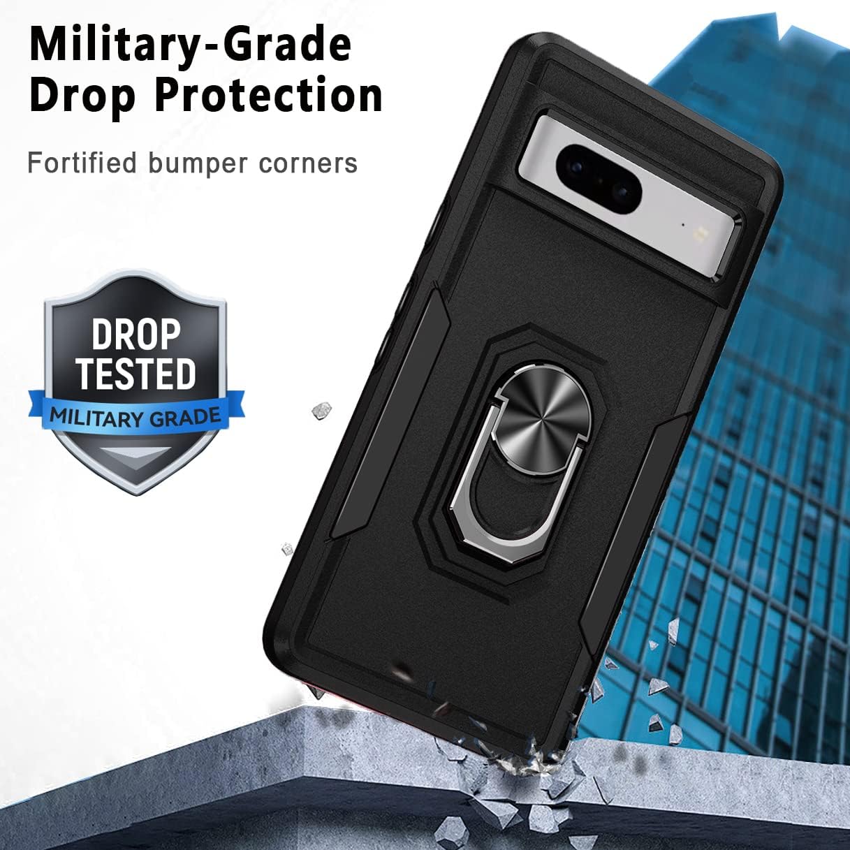Heavy Duty Ring Case for Google Pixel 7A Heavy Duty Ring Case for Google Pixel 7A